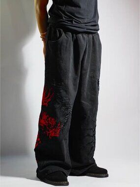 DEELINQUIN Men's Centipede Sweats Tokyo Ghoul Size S